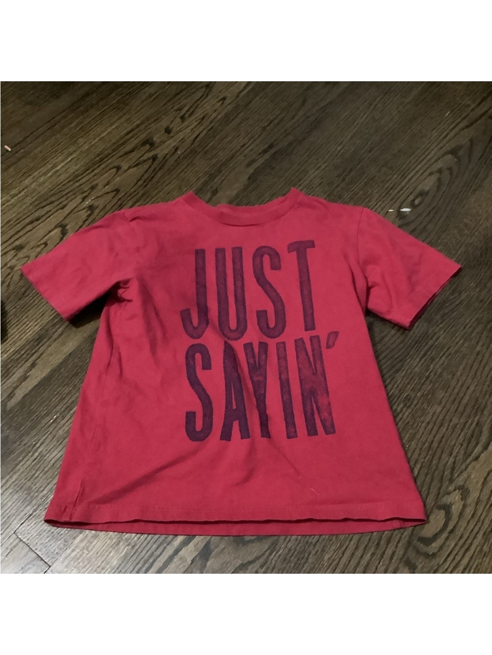 Boys The Children’s Place Medium 7/8 Red Just Sayin’ Graphic Tee Tote8
